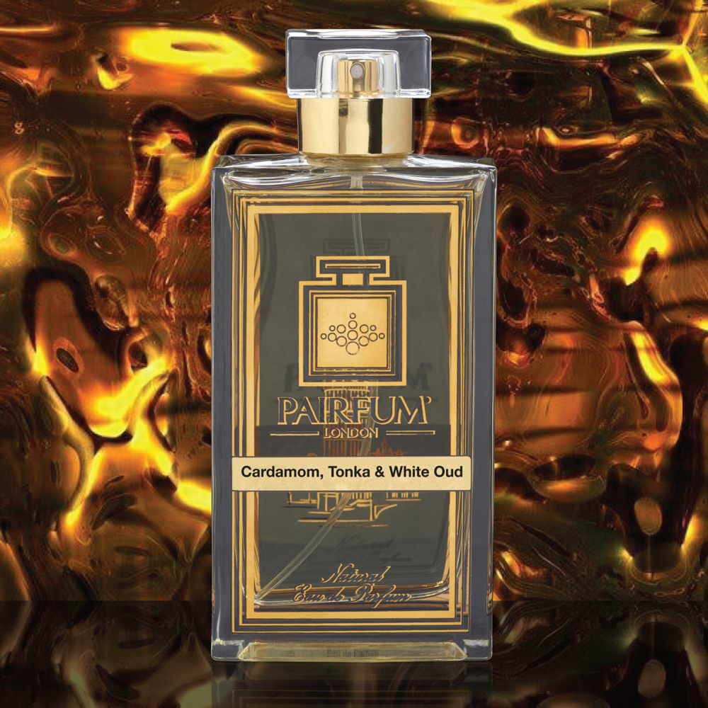 Eau De Parfum Bottle Cardamom Tonka White Oud Noir Liquid
