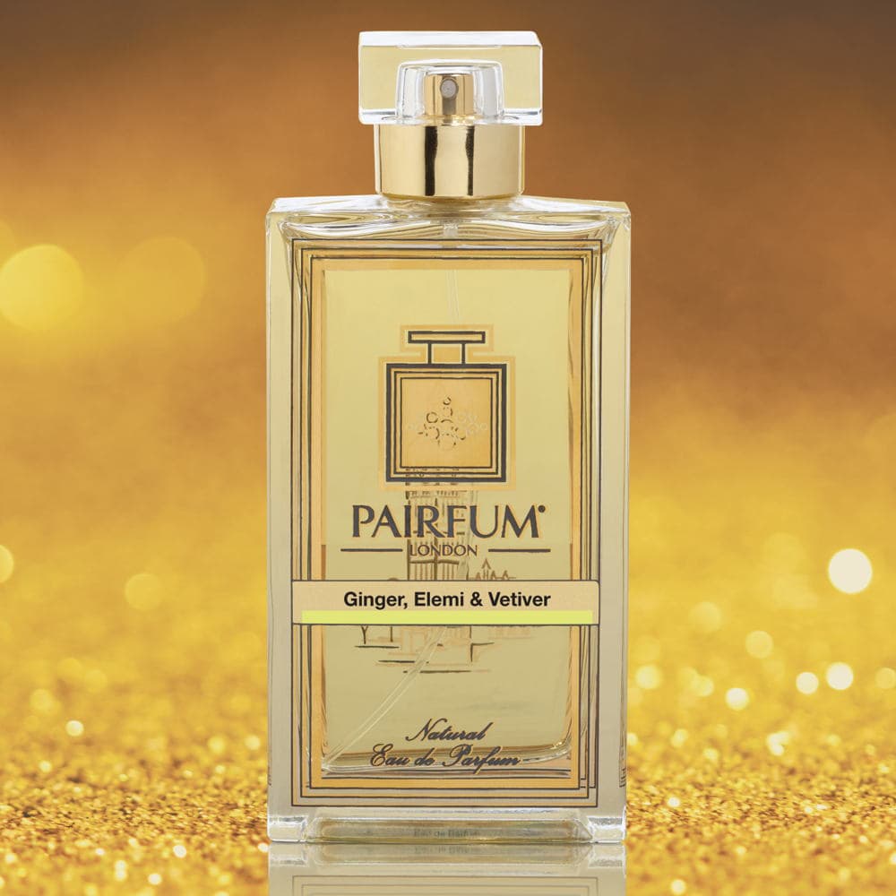 Eau De Parfum Bottle Ginger Elemi Vetiver Gold