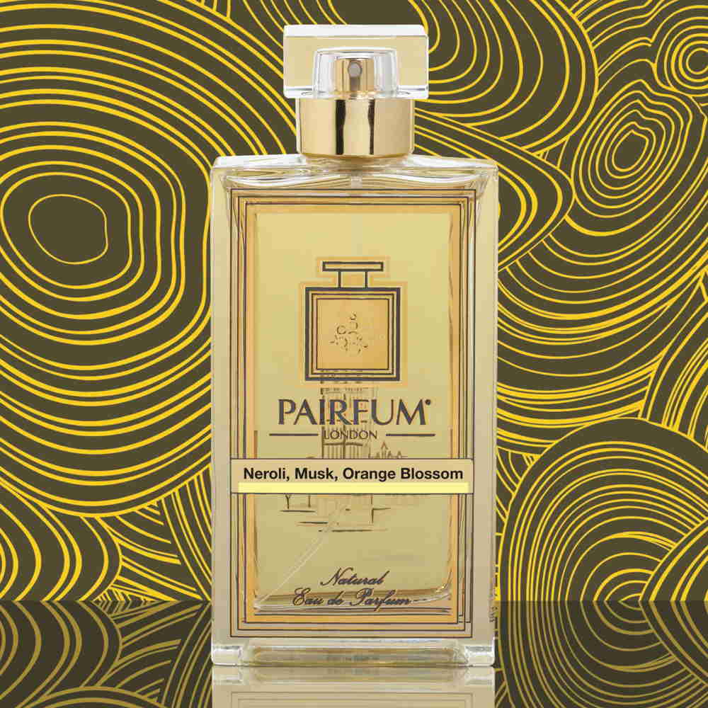 Eau De Parfum Bottle Neroli Musk Orange Blossom Gold Liquid