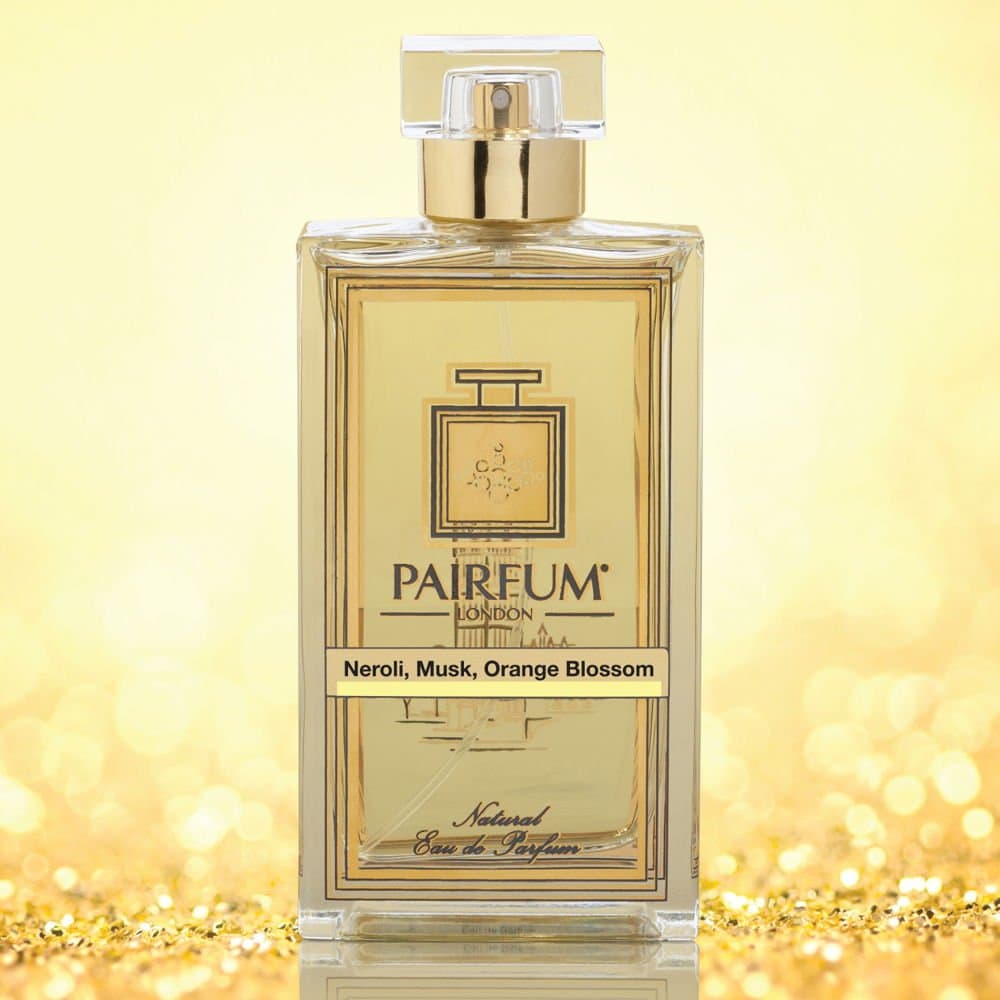 Eau De Parfum Bottle Neroli Musk Orange Blossom Gold