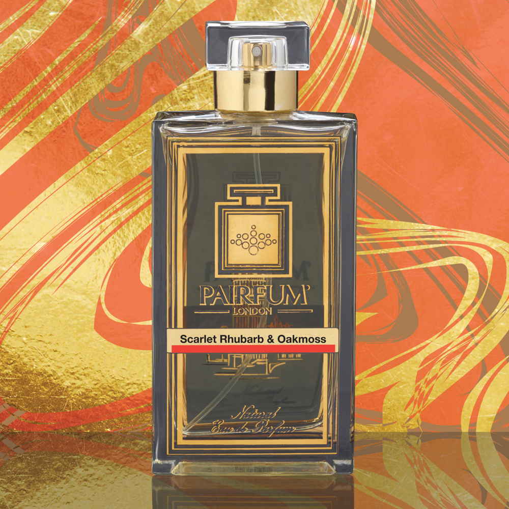 Eau De Parfum Bottle Scarlet Rhubarb Oakmoss Noir Liquid