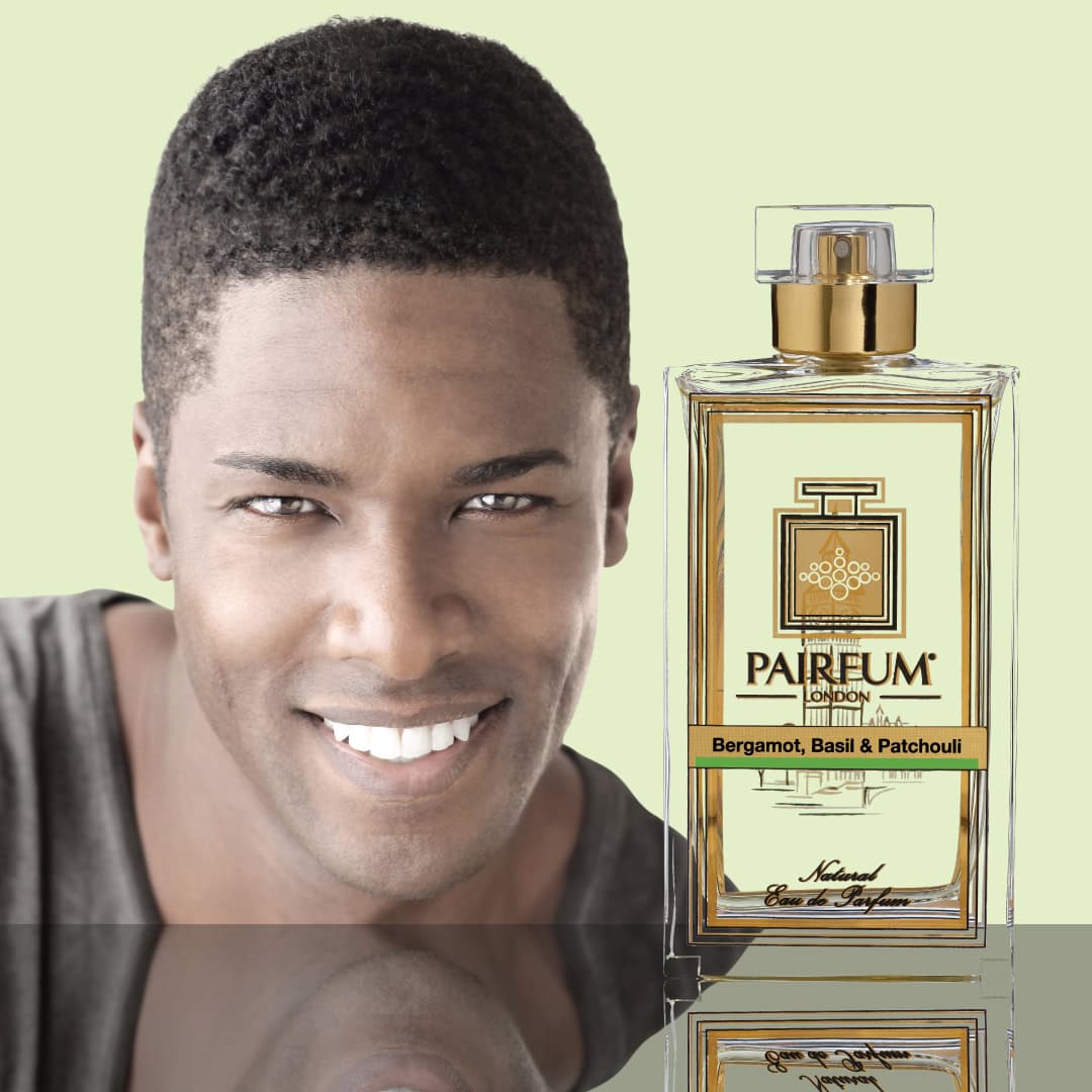 Eau De Parfum Person Reflection Bergamot Basil Patchouli Man Face 1 1