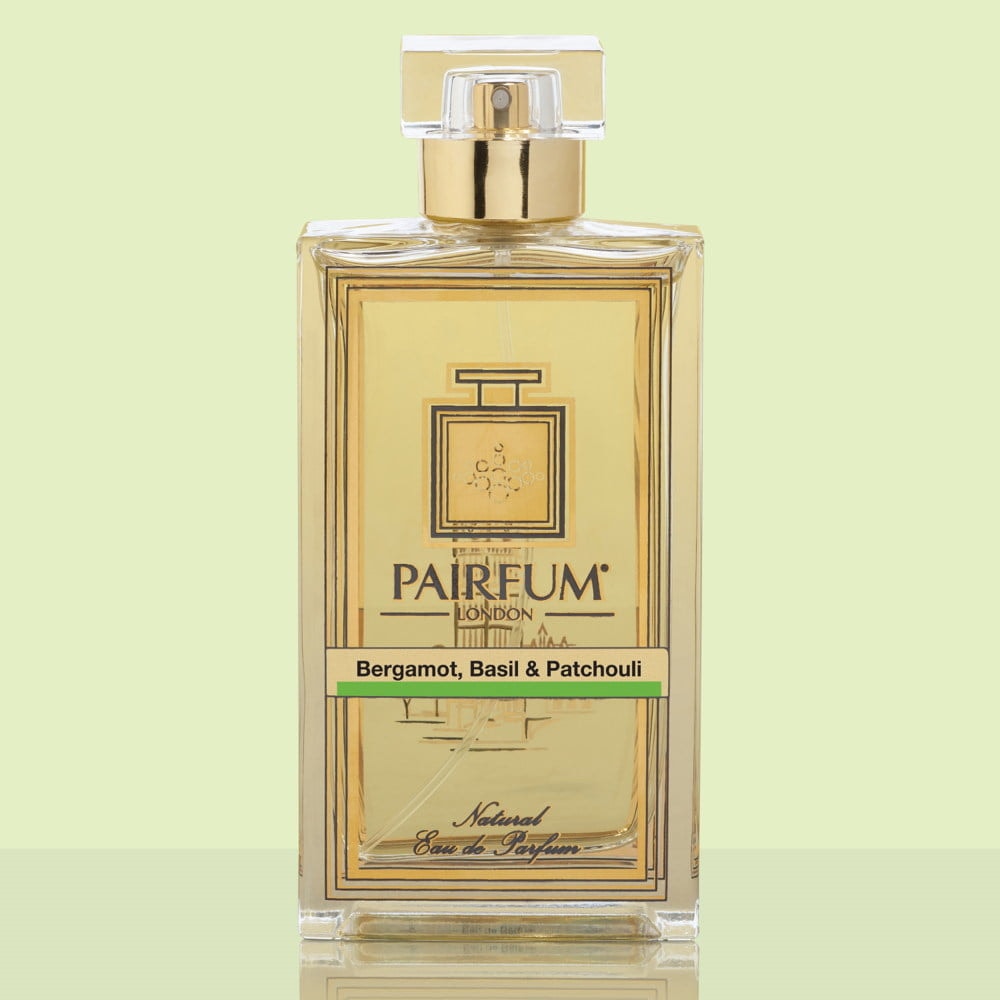 Gold Eau De Parfum Bottle Bergamot Basil Patchouli
