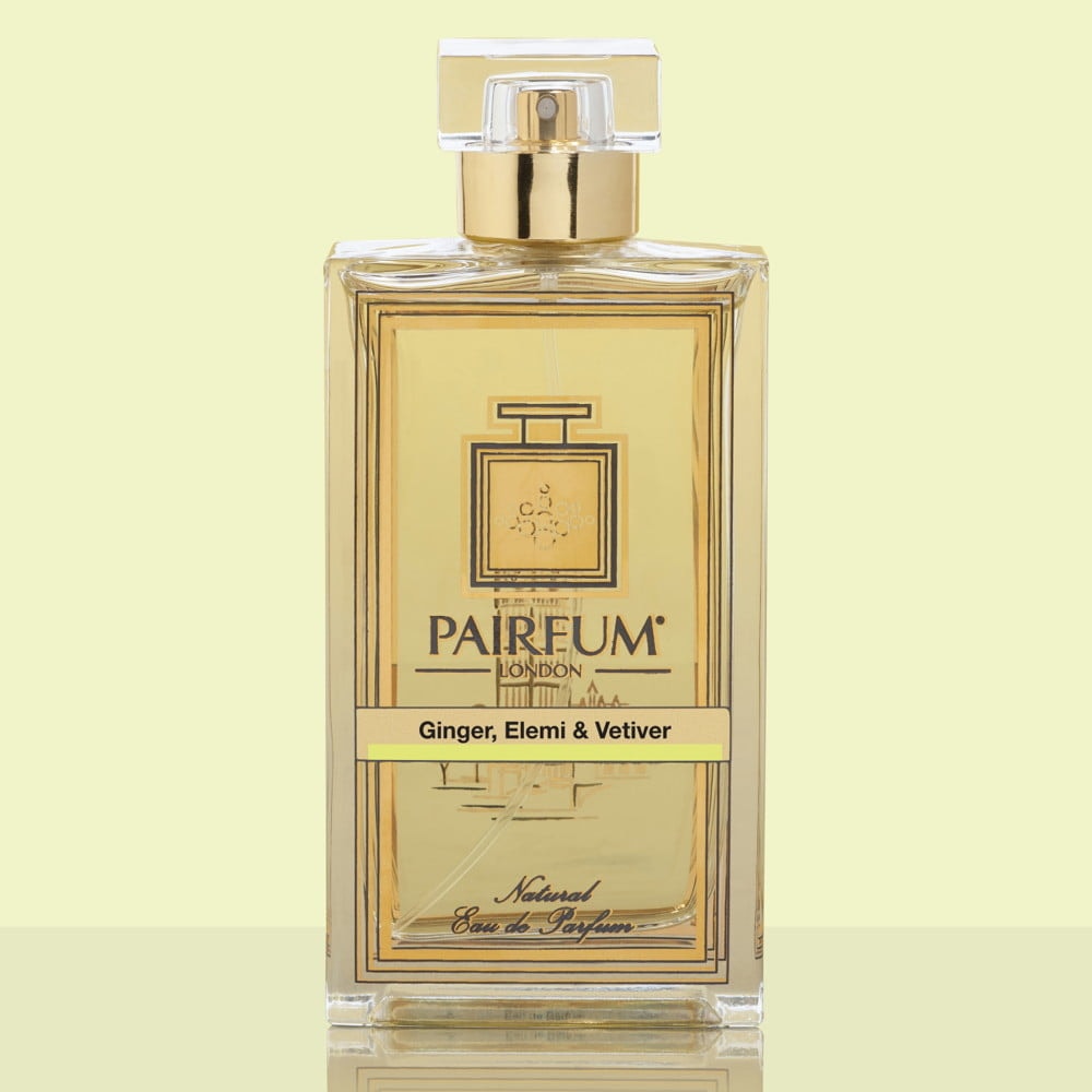Gold Eau De Parfum Bottle Ginger Elemi Vetiver