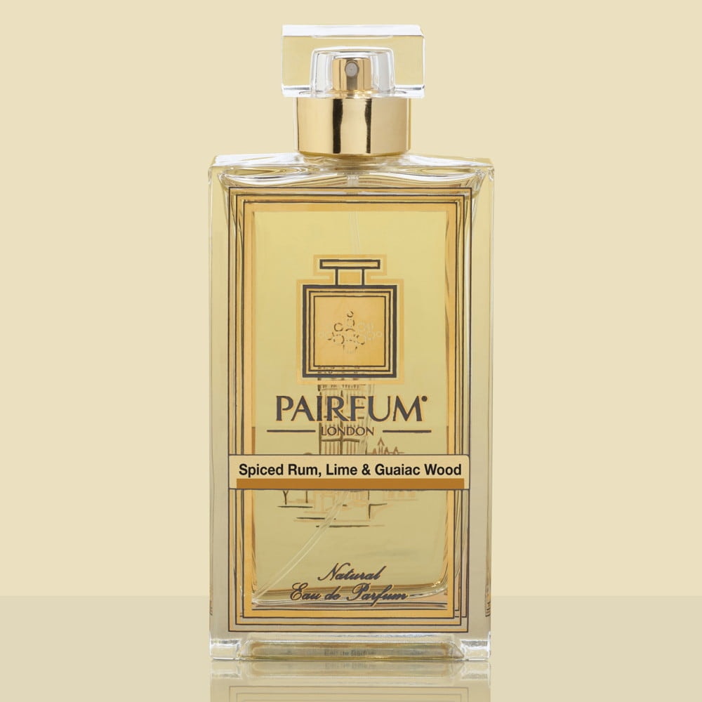 Gold Eau De Parfum Bottle Spiced Rum Lime Guaiac Wood