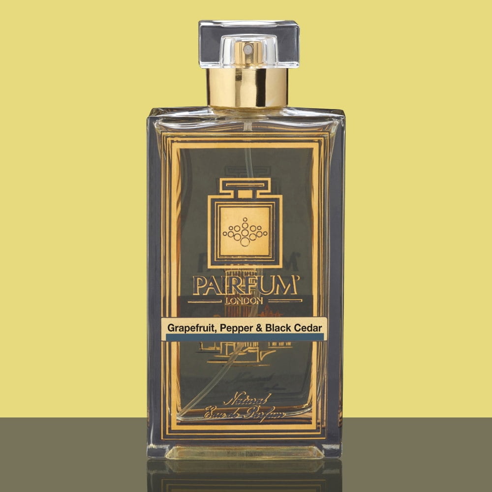 Noir Eau De Parfum Bottle Grapefruit Pepper Black Cedari