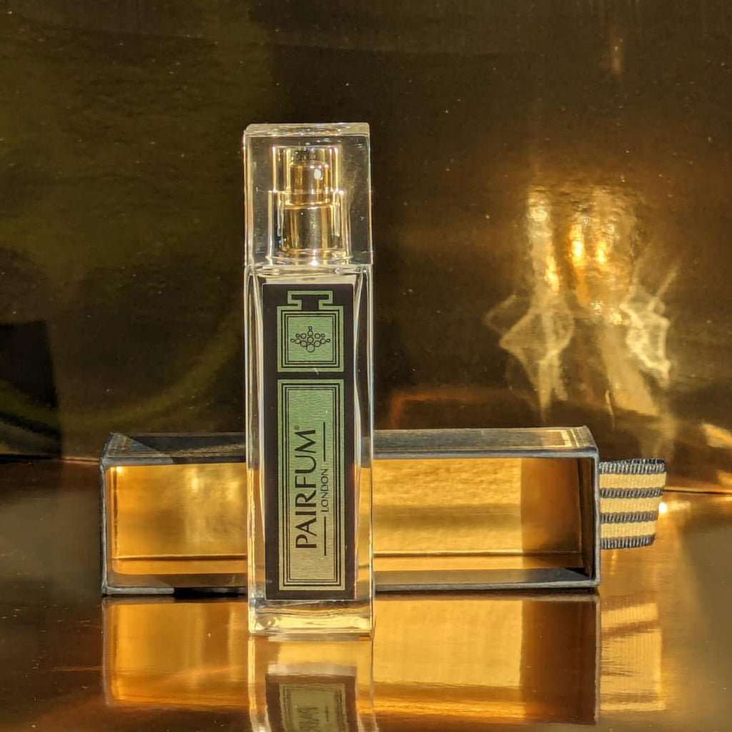 Pairfum Eau de Parfum Intense 30ml Travel Spray Gold Bottle Tray Side Gold 1 1