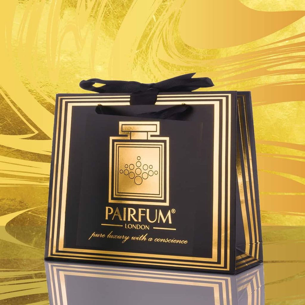 Pairfum Gold Black Luxury Carrier Bag Gift Luxelet Swirl