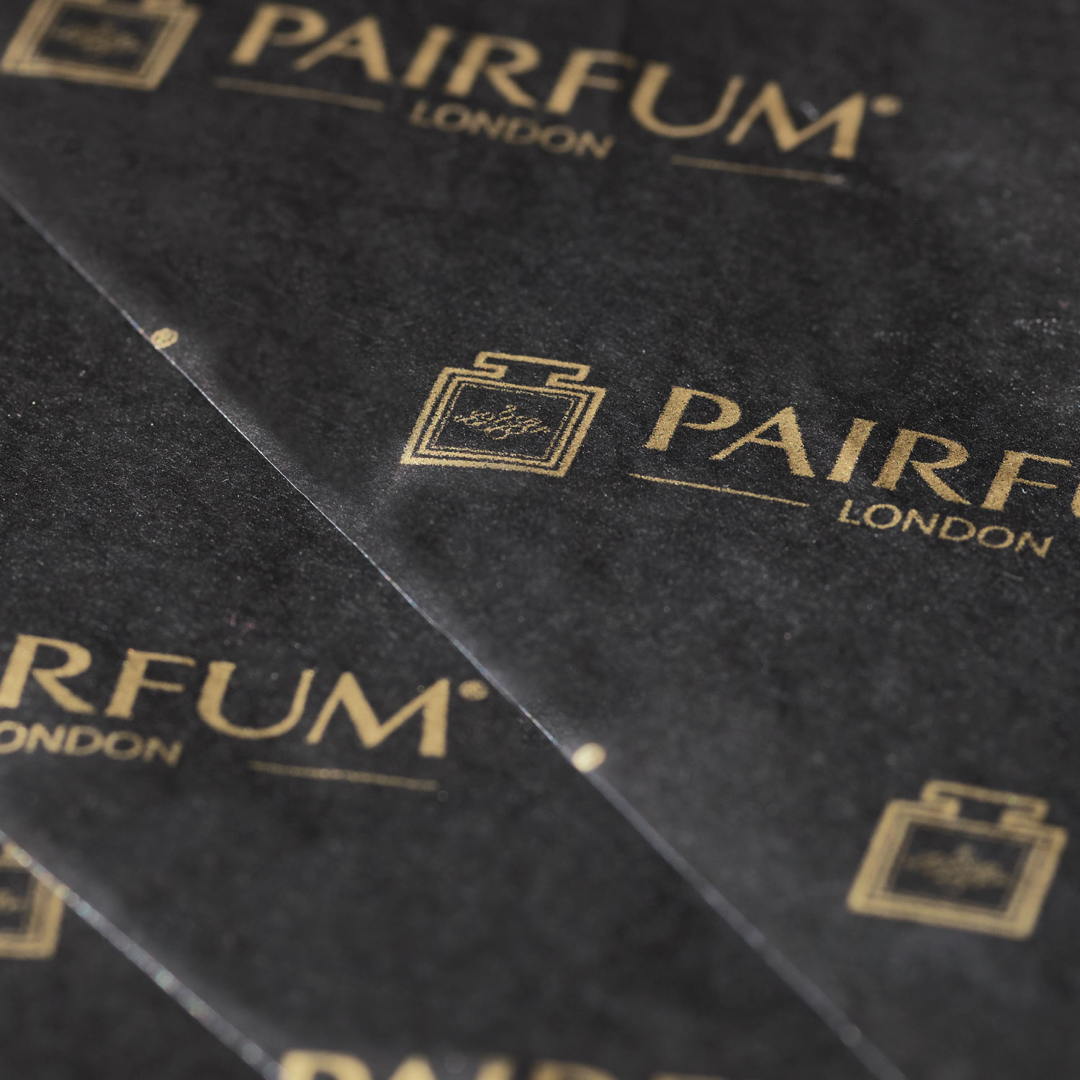 Pairfum London Tissue Paper Gold Black Detail